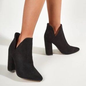 Steve Madden Black Suede Bootie